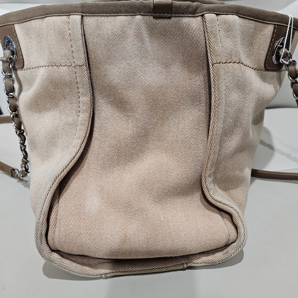 Canvas Sequin Small Deauville Tote Ecru - Picture 5 of 12